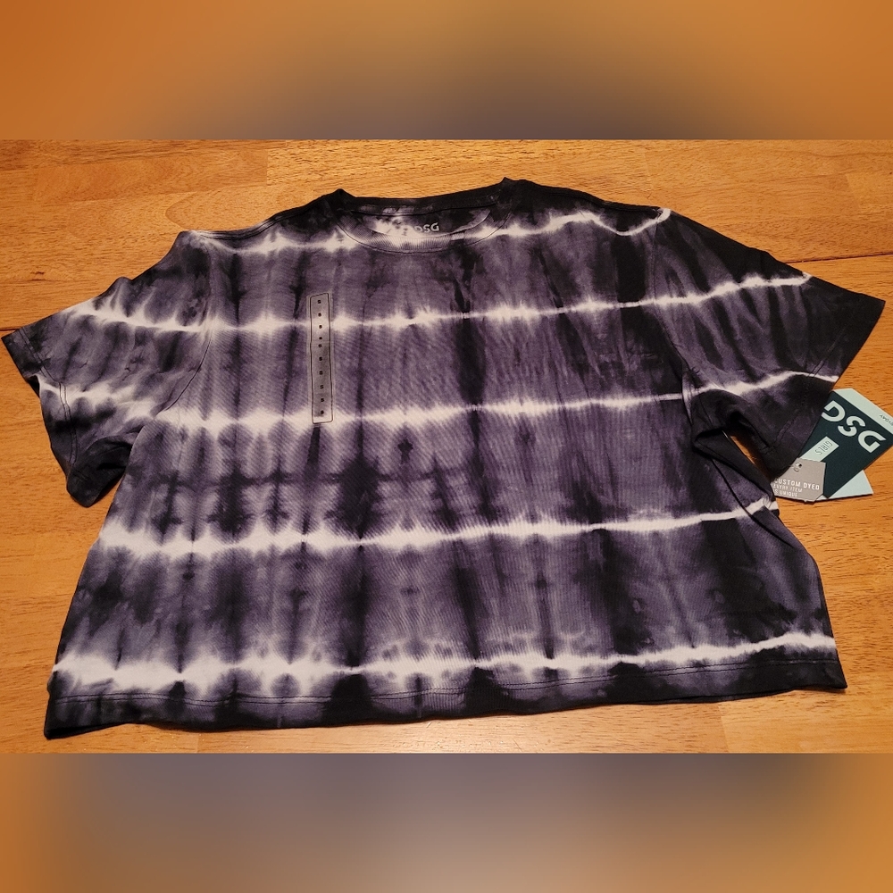 DSG Tye Dye Crop Tee  Black/White